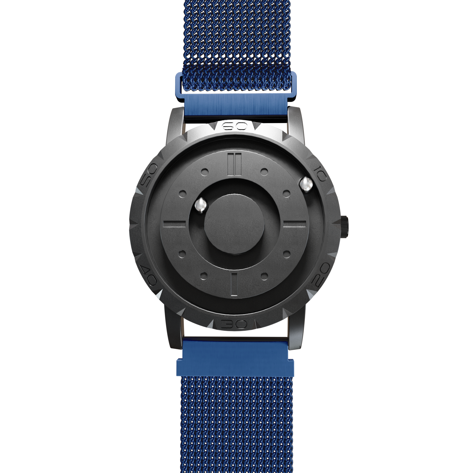 MAGNETO Komet Black Mesh Magnetic Blue Wristwatch – Magneto Watch