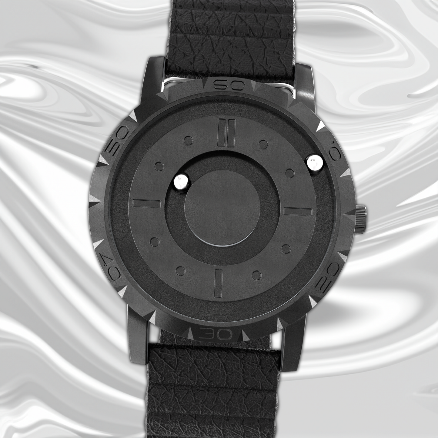 Komet Black synthetic leather magnetic black