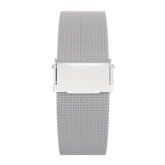 Magneto-Watch-Bella-Silver-Pearl-Maschenarmband-Sicherheitsverschluss-Silber-16mm-Front