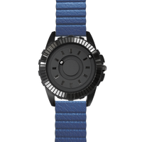Crystal Black synthetic leather magnetic blue