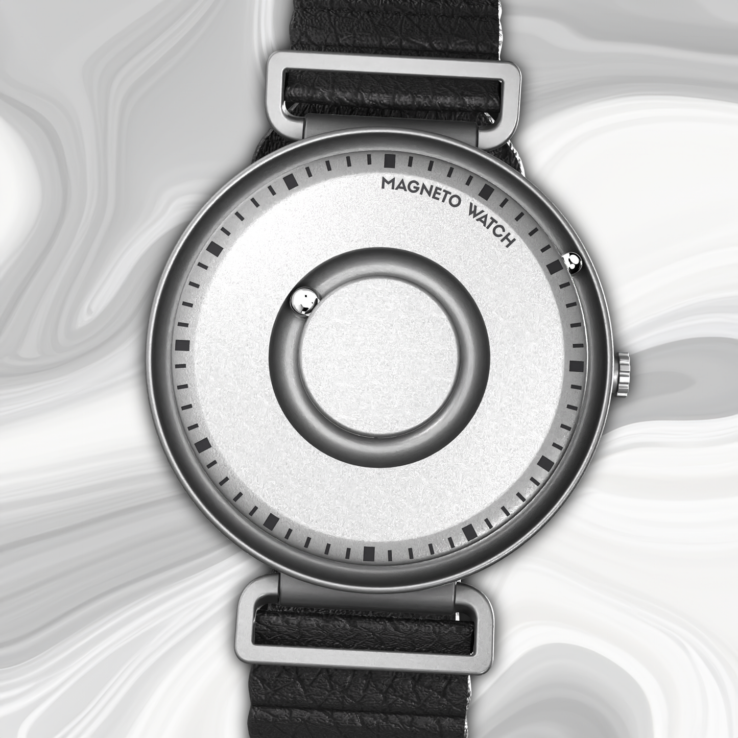 Fusion Silver synthetic leather magnetic black