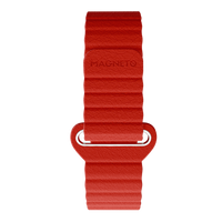 synthetic leather magnetic red