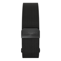 MAGNETO wristband mesh silver with safety clasp – Magneto Watch