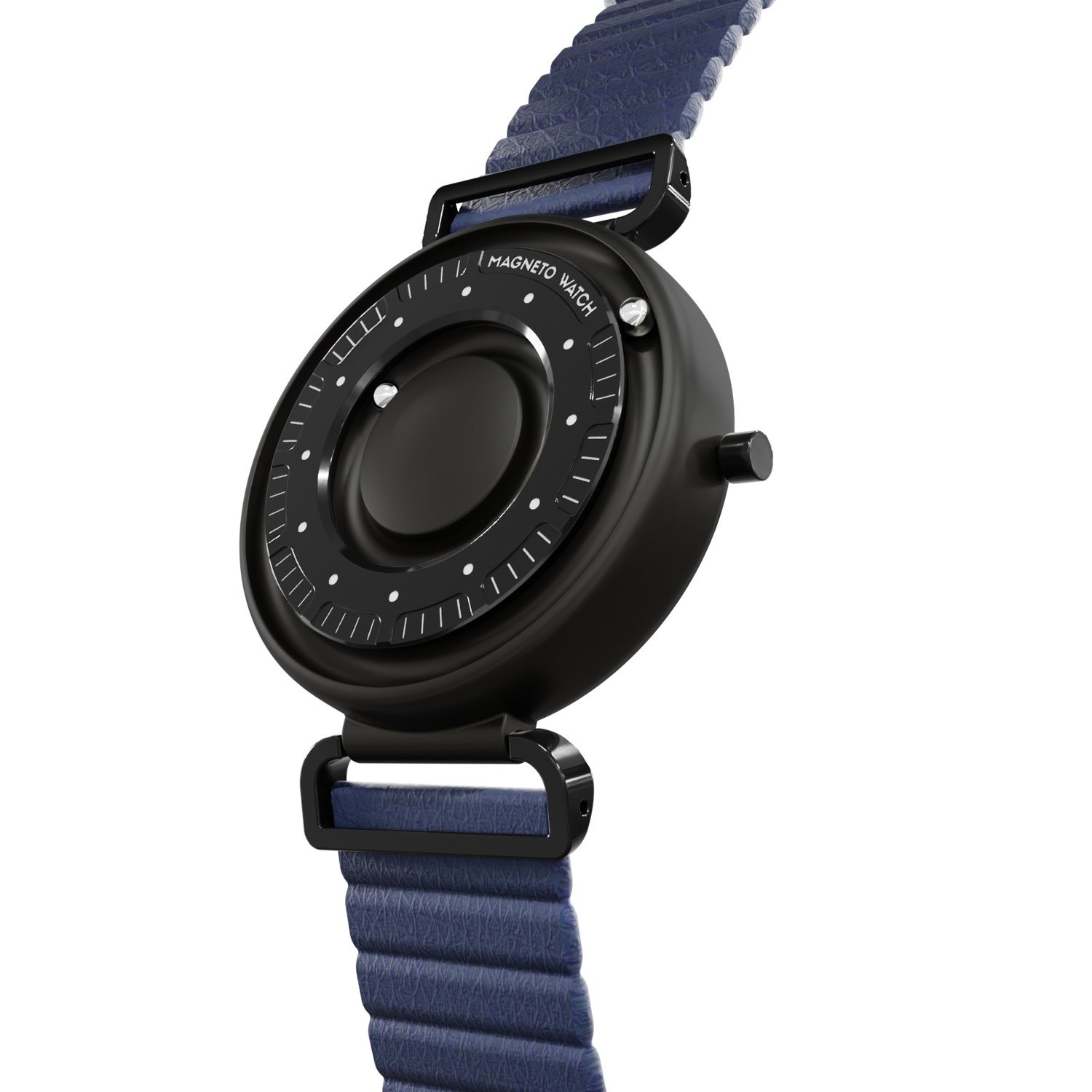 Primus Black synthetic leather magnetic blue