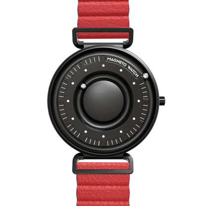 Primus Black synthetic leather magnetic red