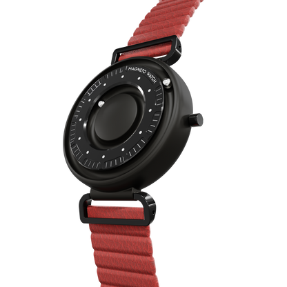 Primus Black synthetic leather magnetic red