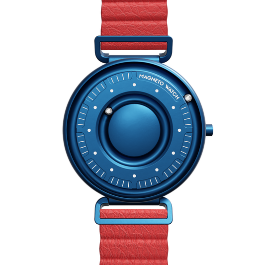 Primus Blue synthetic leather magnetic red