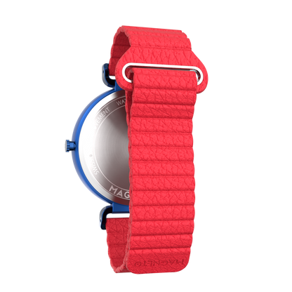 Primus Blue synthetic leather magnetic red