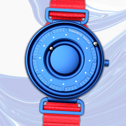 Primus Blue synthetic leather magnetic red