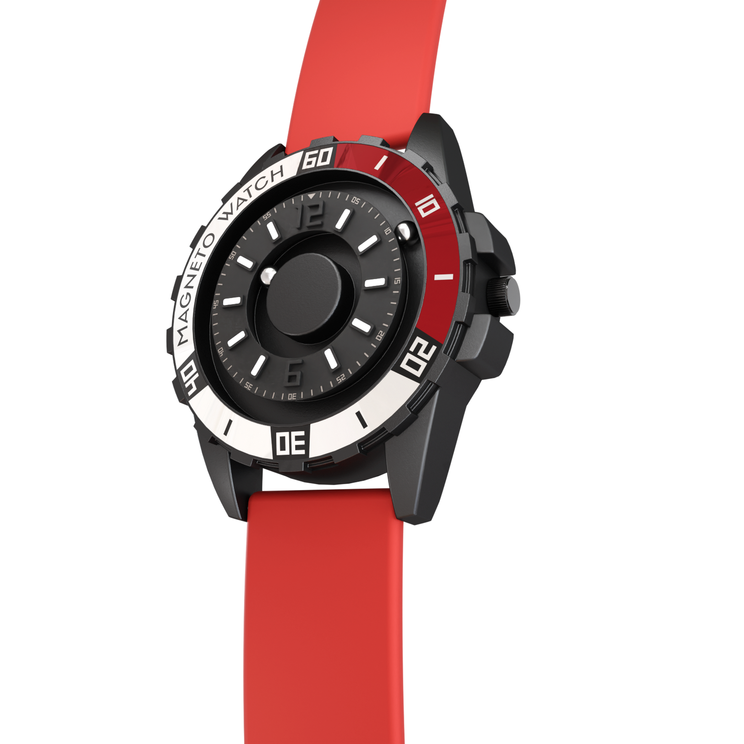 Magneto-Watch-Uranus-Black-Silikon-Rot-Back