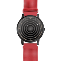 Wave Black mesh magnetic red (with glass)