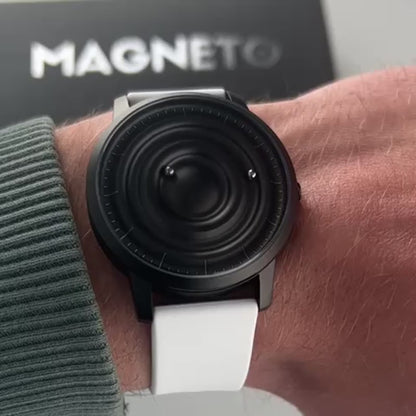 Magneto-Watch-Wave-Black-Silikon-Weiss-Handgelenk-Video