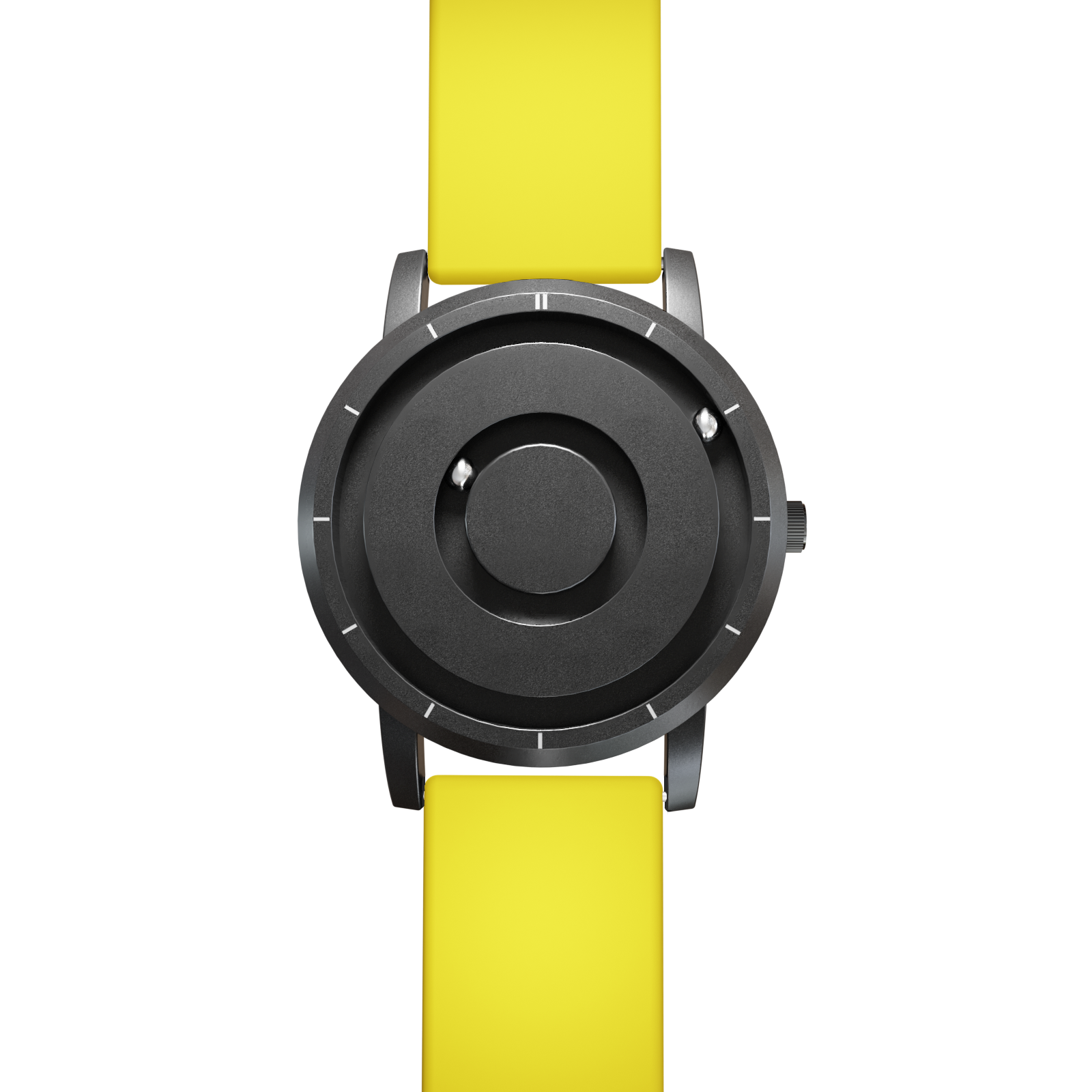 Magneto-Watch-Jupiter-Black-Silikon-Gelb-Front