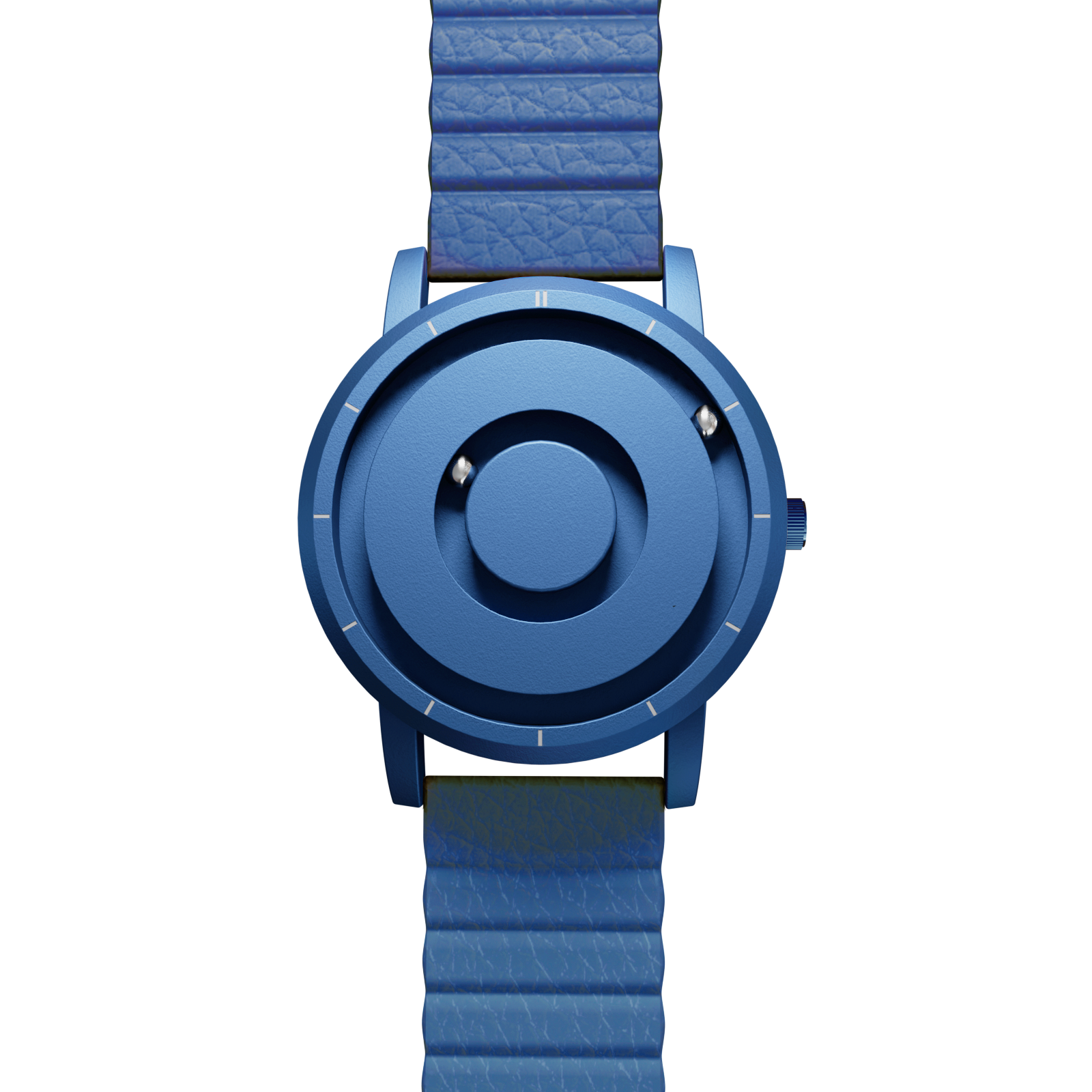 Magneto-Watch-Jupiter-Blue-Kunstleder-Magnetisch-Blau-Front