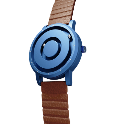 Magneto-Watch-Jupiter-Blue-Kunstleder-Magnetisch-Braun-Side