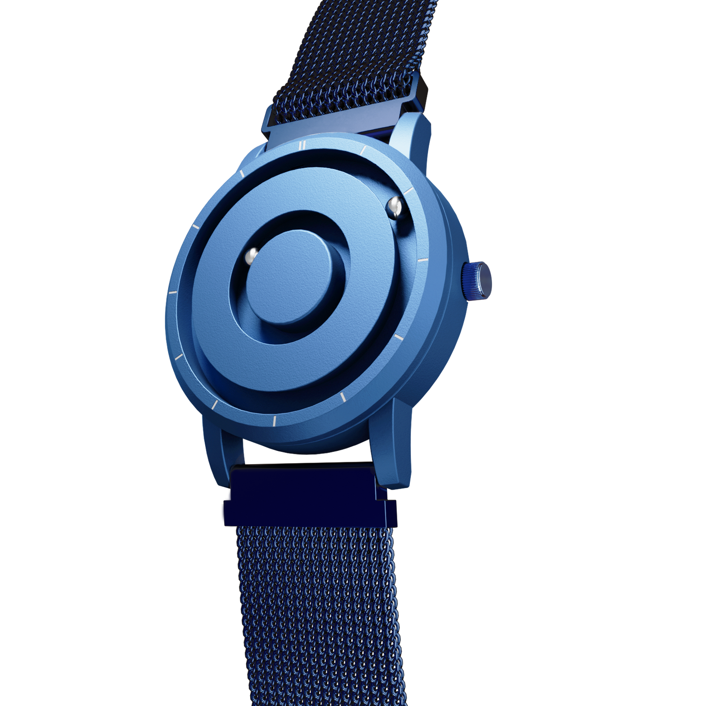 Magneto-Watch-Jupiter-Blue-Maschenarmband-Blau-Side