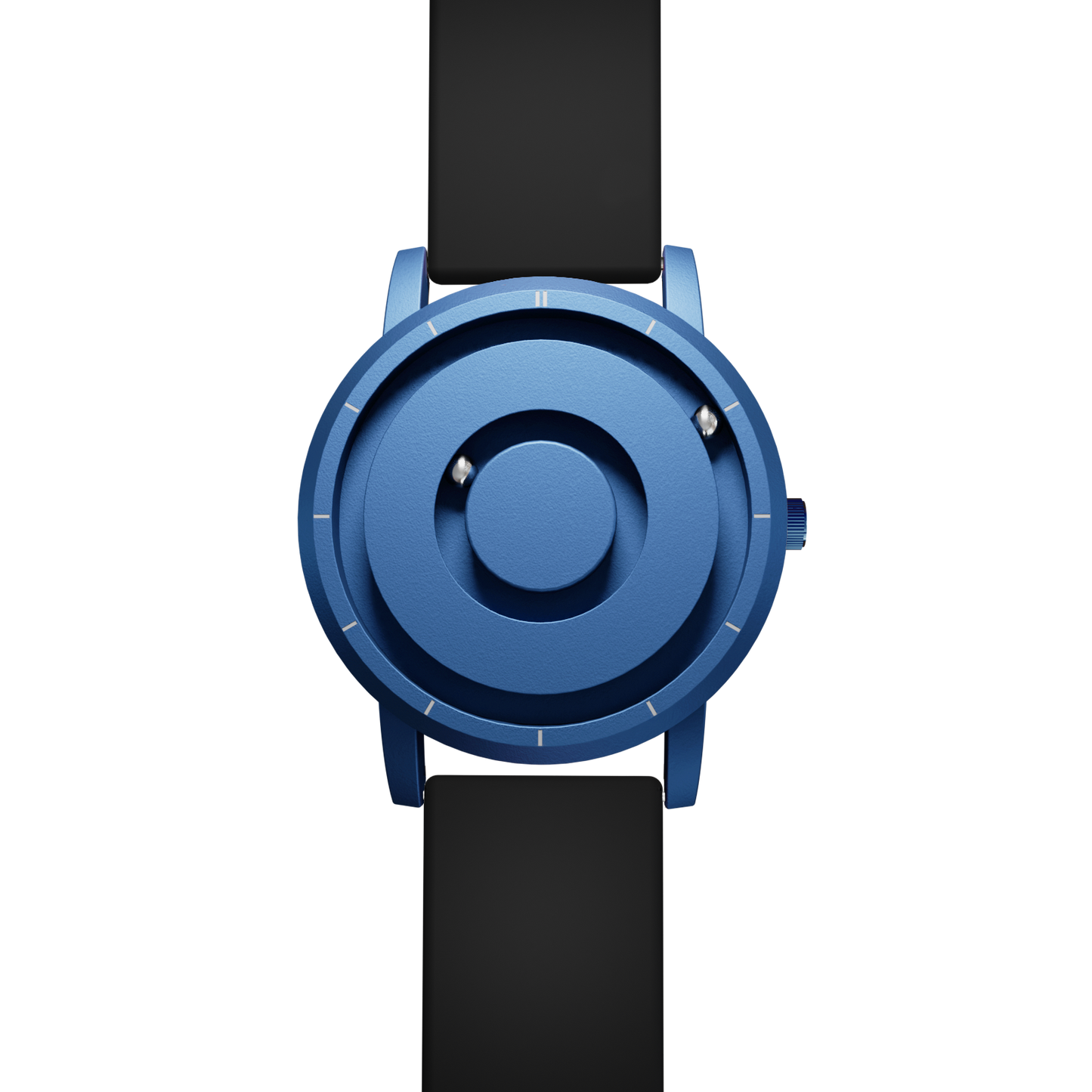Magneto-Watch-Jupiter-Blue-Silikon-Schwarz-Front