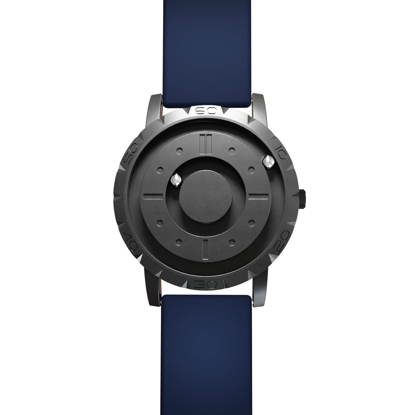 Magneto-Watch-Komet-Black-Silikon-Blau-Front