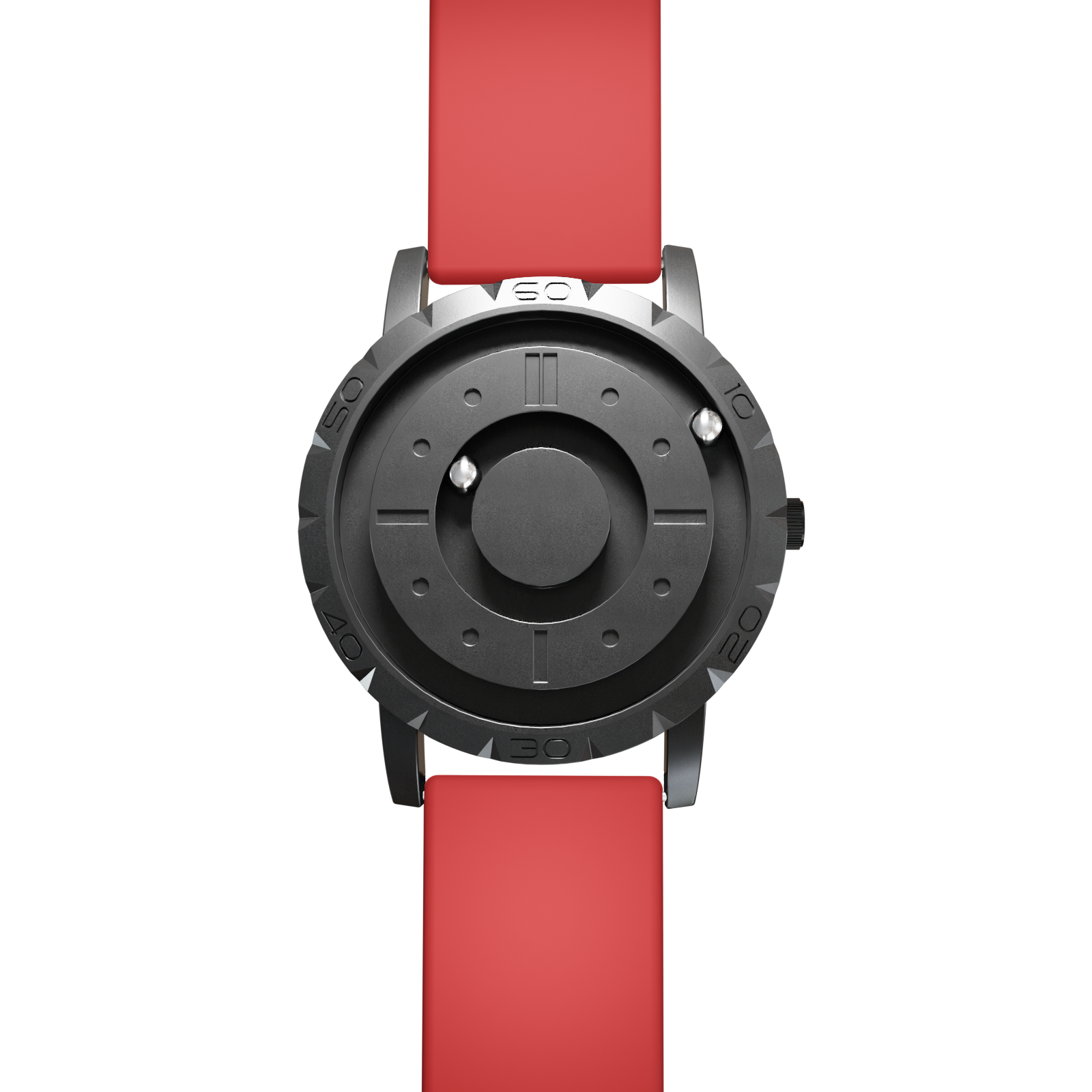 Magneto-Watch-Komet-Black-Silikon-Rot-Front
