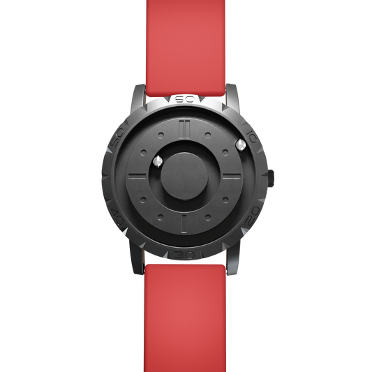 Magneto-Watch-Komet-Black-Silikon-Rot-Front