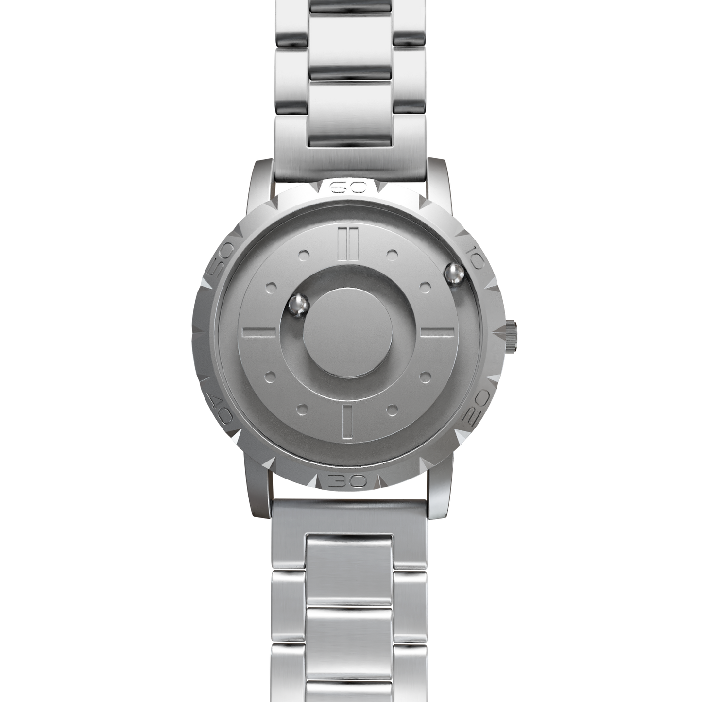 Magneto-Watch-Komet-Silver-Edelstahl-Silber-Front