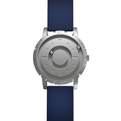 Magneto-Watch-Komet-Silver-Silikon-Blau-Front