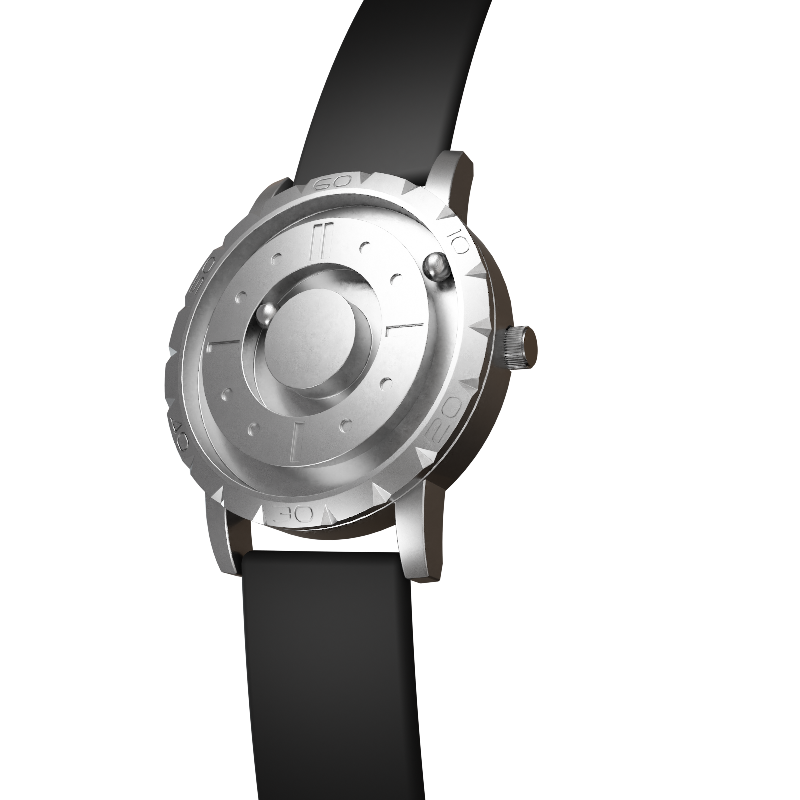 Magneto-Watch-Komet-Silver-Silikon-Schwarz-Side