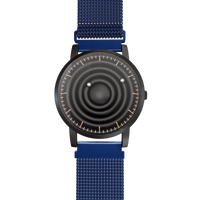 Wave Black mesh magnetic blue (with glass)