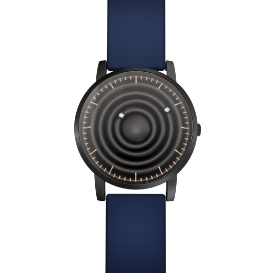 Magneto-Watch-Wave-Black-Silikon-Blau-Front