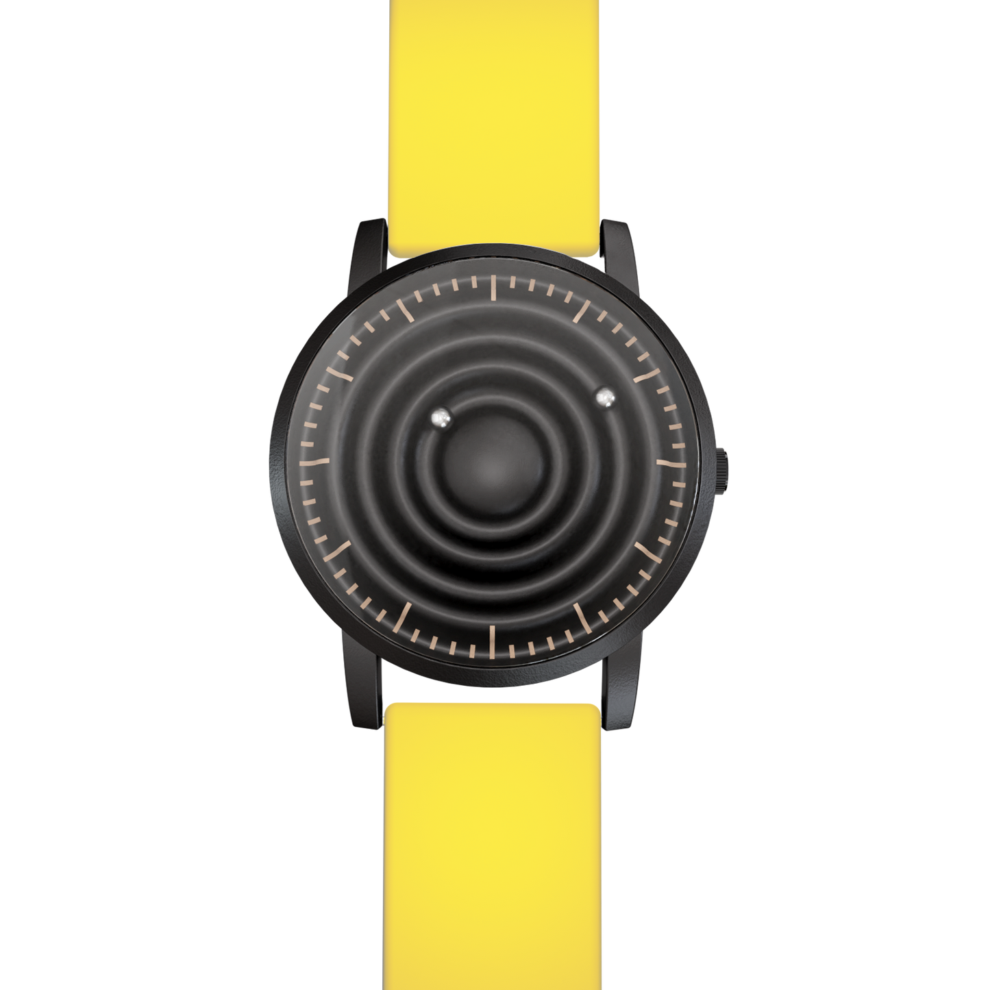 Magneto-Watch-Wave-Black-Silikon-Gelb-Front