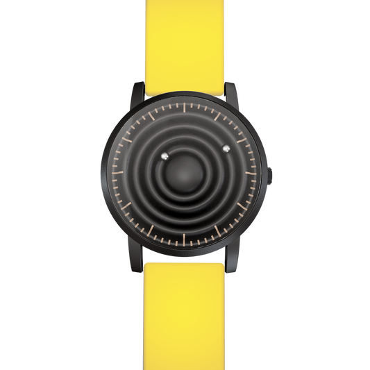 Magneto-Watch-Wave-Black-Silikon-Gelb-Front