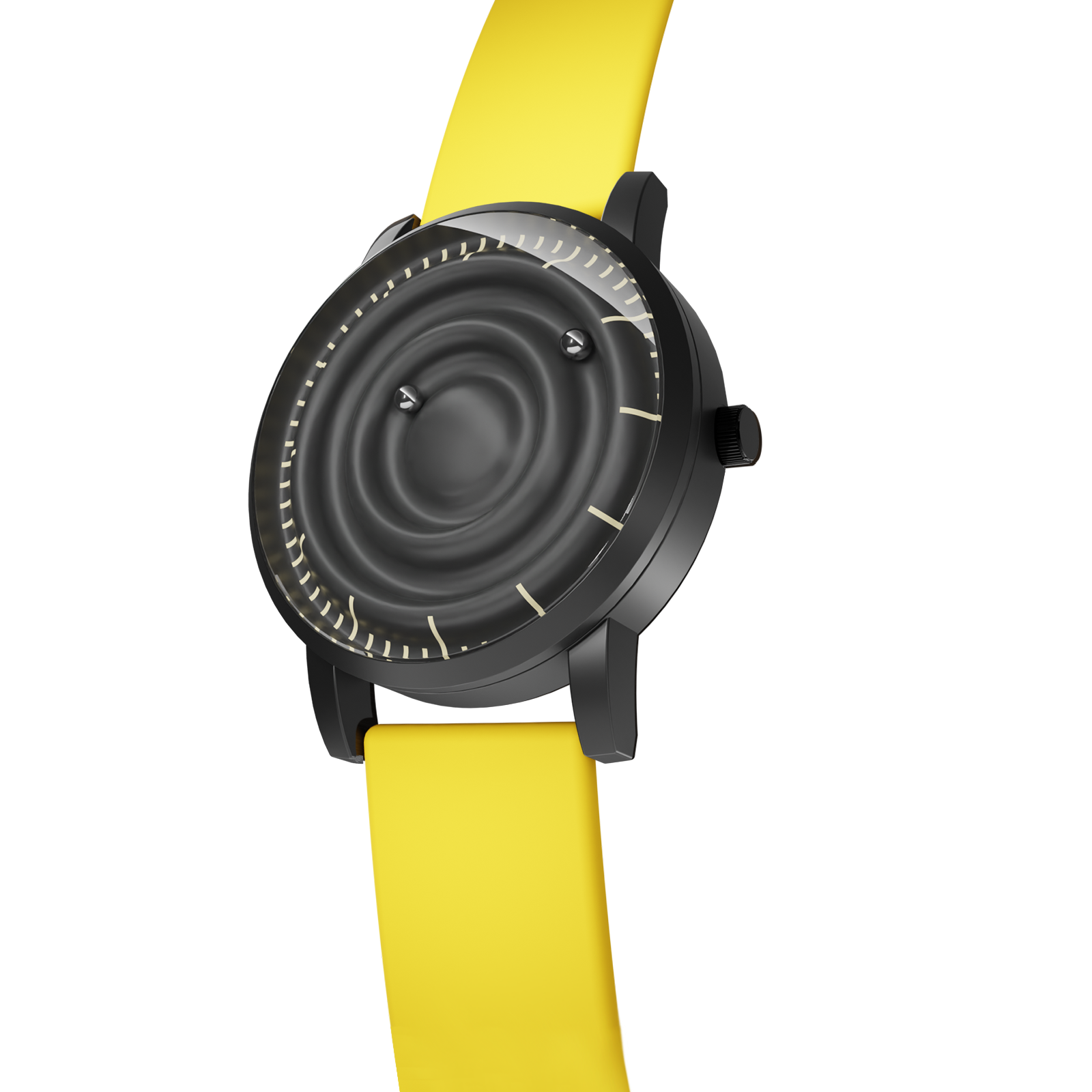 Magneto-Watch-Wave-Black-Silikon-Gelb-Side
