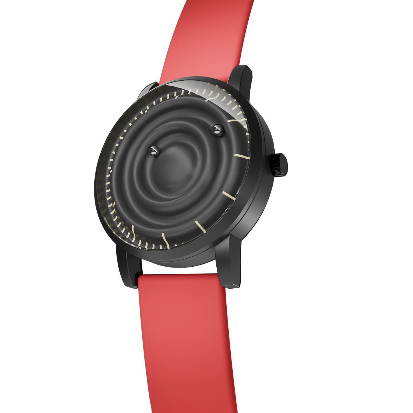 Magneto-Watch-Wave-Black-Silikon-Rot-Side