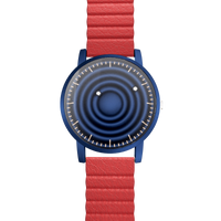 Wave Blue synthetic leather magnetic red