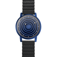 Wave Blue synthetic leather magnetic black (with glass)