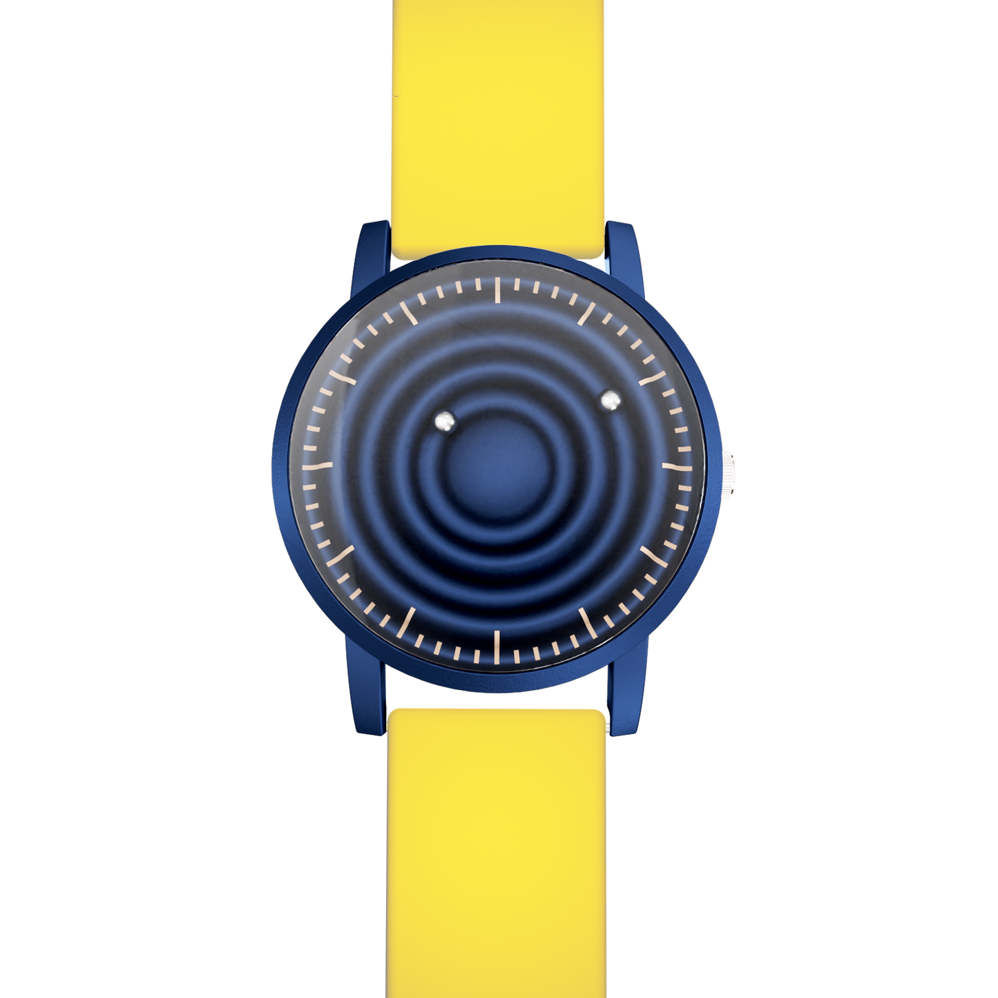 Magneto-Watch-Wave-Blue-Silikon-Gelb-Front