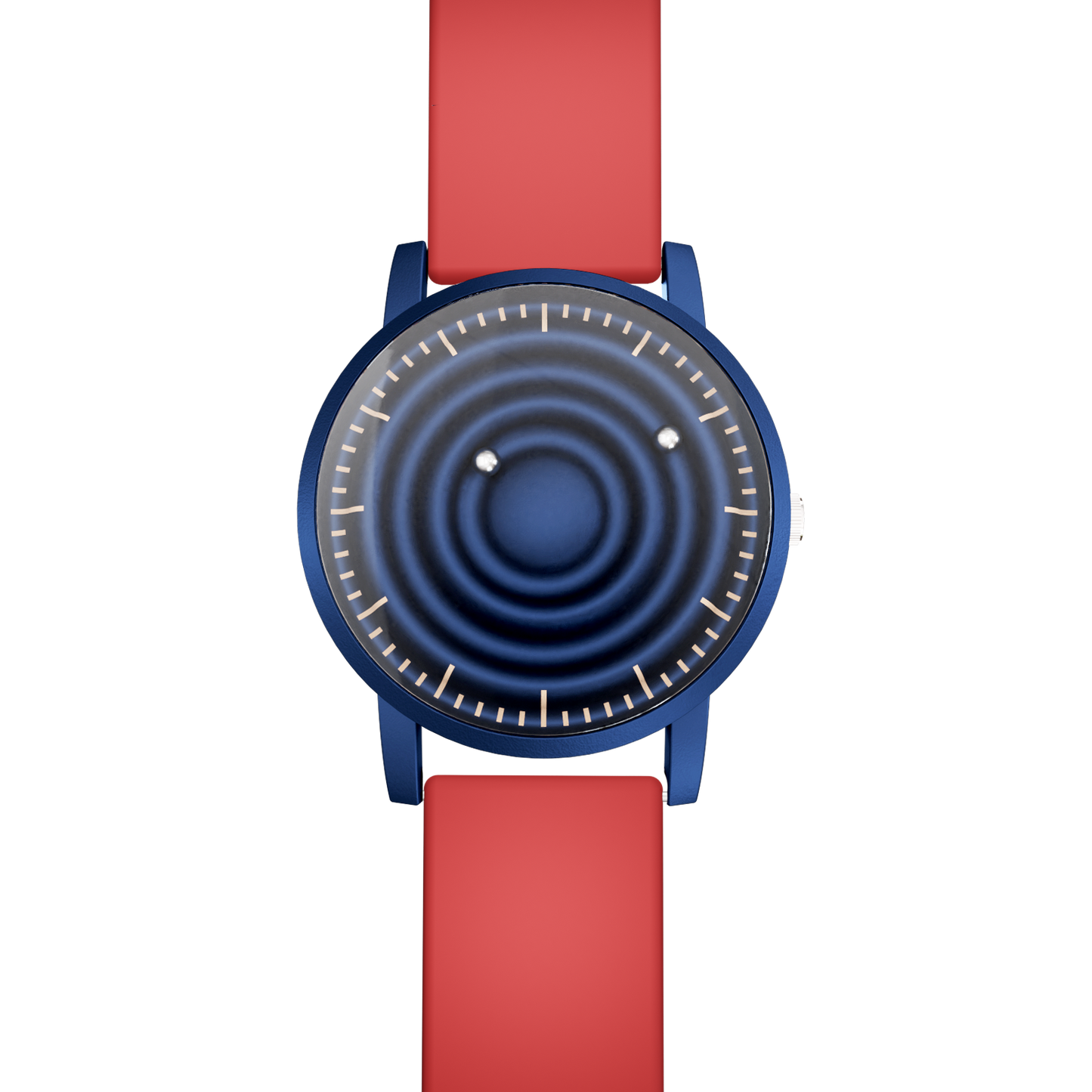 Magneto-Watch-Wave-Blue-Silikon-Rot-Front